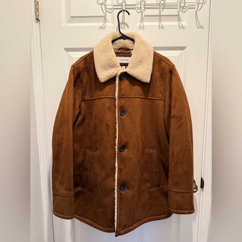 Calvin Klein Sherpa Suede Jacket